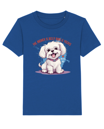 THE ANSWER IS BELLY RUBS & TREATS - Bichon Majorelle Blue