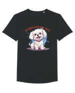 THE ANSWER IS BELLY RUBS & TREATS - Bichon Tricou mânecă scurtă guler larg Bărbat Skater