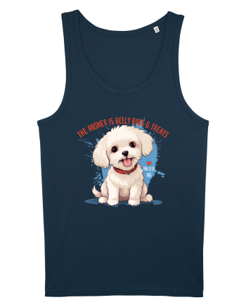 THE ANSWER IS BELLY RUBS & TREATS 2 - Bichon Navy