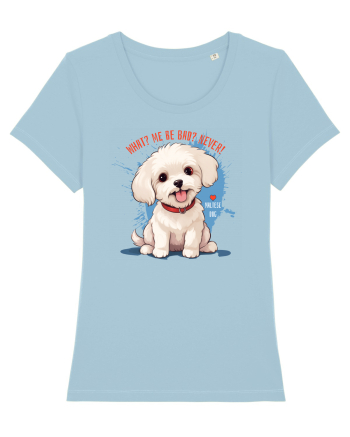 WHAT? ME BE BAD? NEVER! 2 - Bichon Sky Blue
