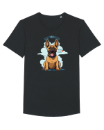 BEBE MALIgator - Malinois Belgian Tricou mânecă scurtă guler larg Bărbat Skater