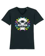 Skulls shrroms Tricou mânecă scurtă guler V Bărbat Presenter