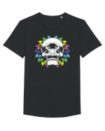 Skulls shrroms Tricou mânecă scurtă guler larg Bărbat Skater