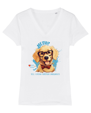 MEOW! YES, I SPEAK FOREIGN LANGUAGES - Retriever White