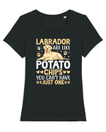 Labrador Are Like Potato Chips You Can't Have Just One Tricou mânecă scurtă guler larg fitted Damă Expresser