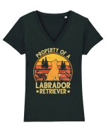 PROPERTY OF A LABRADOR RETRIEVER Tricou mânecă scurtă guler V Damă Evoker
