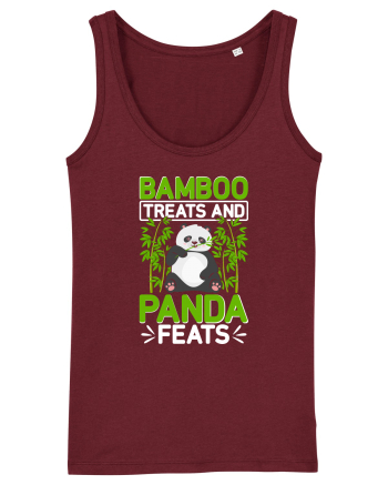 Bamboo treats and panda feats Burgundy