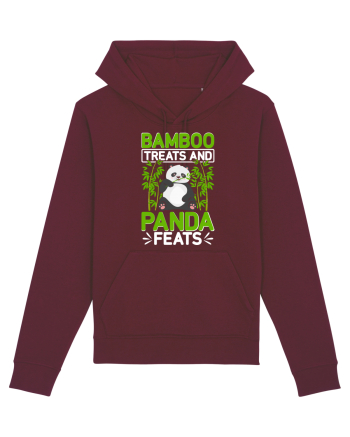 Bamboo treats and panda feats Burgundy