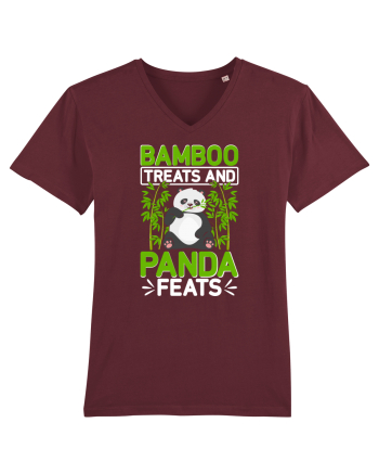 Bamboo treats and panda feats Burgundy
