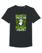 Bamboo treats and panda feats Tricou mânecă scurtă guler larg Bărbat Skater