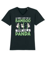 Dance with the Bamboo Shine Like a Panda Tricou mânecă scurtă guler V Bărbat Presenter