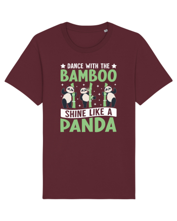 Dance with the Bamboo Shine Like a Panda Burgundy