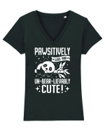 Pawsitively wild and un-bear-lievably cute! Tricou mânecă scurtă guler V Damă Evoker