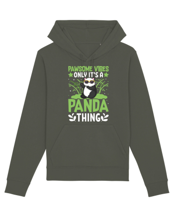 Pawsome vibes only it's a panda thing Khaki