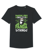 Pawsome vibes only it's a panda thing Tricou mânecă scurtă guler larg Bărbat Skater