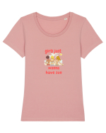 Girls Just Wanna Have Sun Tricou mânecă scurtă guler larg fitted Damă Expresser