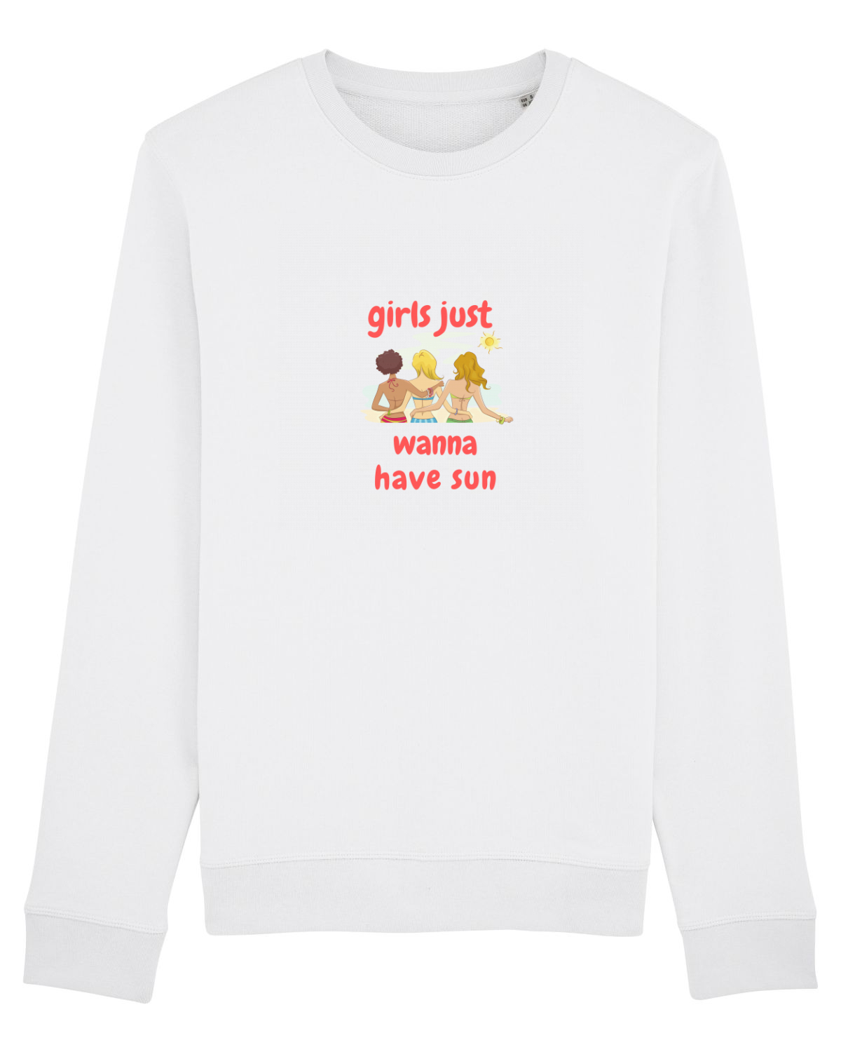 Bluză mânecă lungă Unisex Rise White
