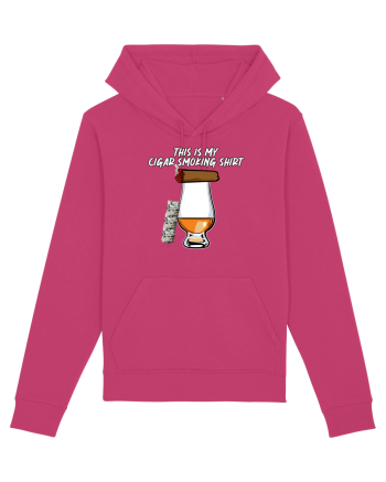 Cigar smoking shirt Raspberry