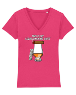 Cigar smoking shirt Tricou mânecă scurtă guler V Damă Evoker