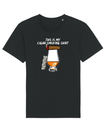 Cigar smoking shirt Black