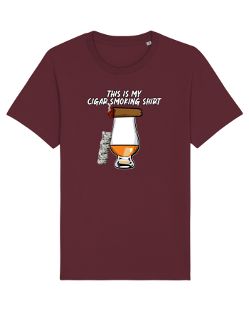 Cigar smoking shirt Burgundy