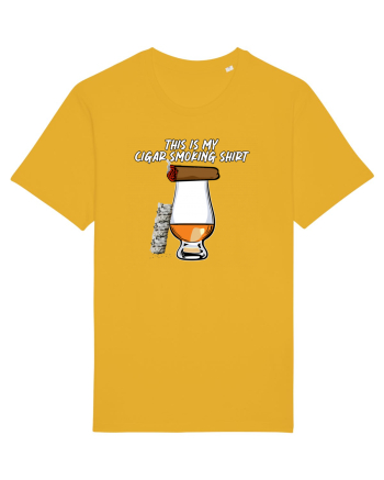 Cigar smoking shirt Spectra Yellow