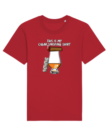 Cigar smoking shirt Red