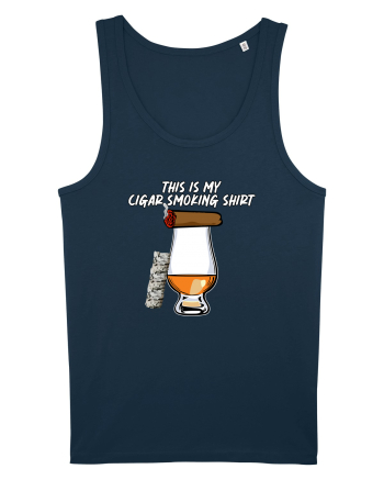 Cigar smoking shirt Navy