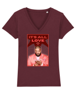 ALL LOVE Tricou mânecă scurtă guler V Damă Evoker