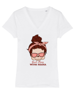 pentru mame moderne - Do not mess with mama Tricou mânecă scurtă guler V Damă Evoker