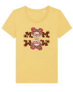 pentru mame moderne - Double mom Tricou mânecă scurtă guler larg fitted Damă Expresser