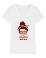 pentru mame moderne - Inked mama Tricou mânecă scurtă guler V Damă Evoker