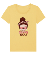 pentru mame moderne - Inked mama Tricou mânecă scurtă guler larg fitted Damă Expresser