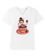 pentru mame moderne - Momlife in a sea of caffeine Tricou mânecă scurtă guler V Bărbat Presenter