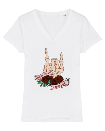 pentru mame moderne - Rockin this mom life White