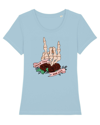 pentru mame moderne - Rockin this mom life Sky Blue