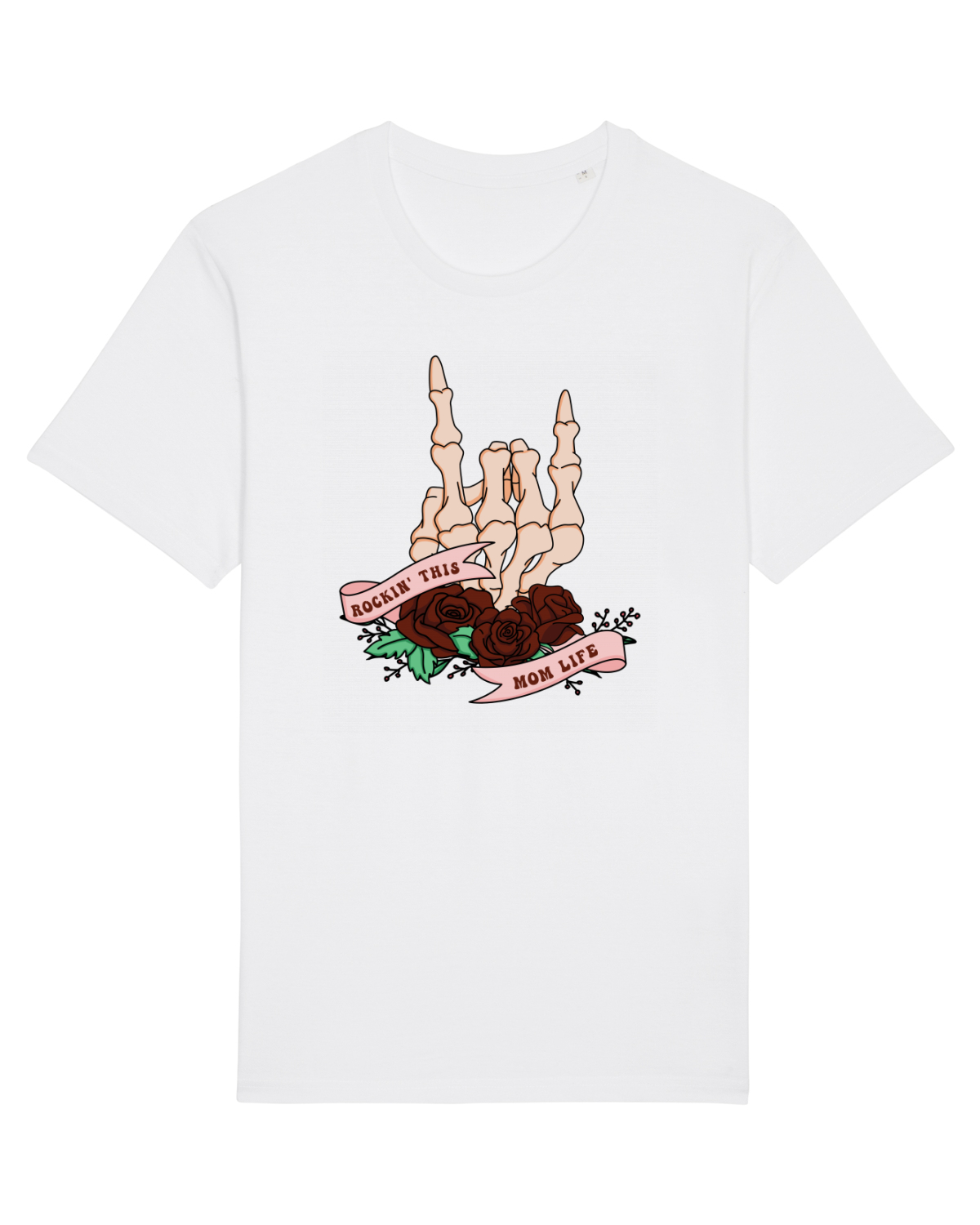 Tricou mânecă scurtă Unisex Rocker White