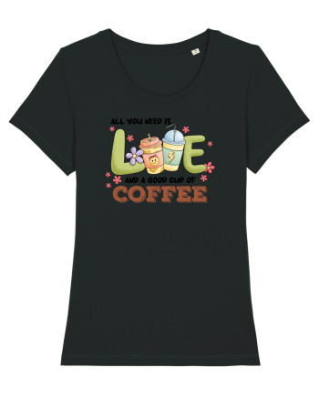 pentru mamele iubitoare de cafea - All you need is love and coffee Black