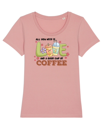 pentru mamele iubitoare de cafea - All you need is love and coffee Canyon Pink