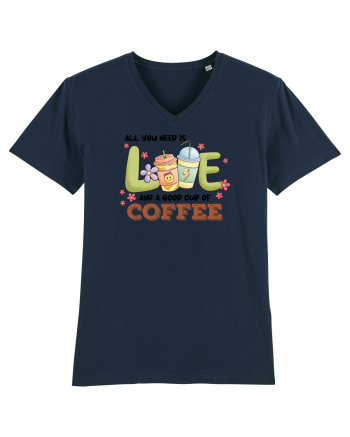 pentru mamele iubitoare de cafea - All you need is love and coffee French Navy