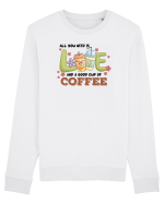 pentru mamele iubitoare de cafea - All you need is love and coffee Bluză mânecă lungă Unisex Rise