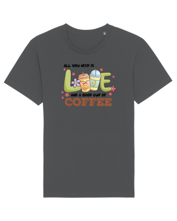 pentru mamele iubitoare de cafea - All you need is love and coffee Anthracite