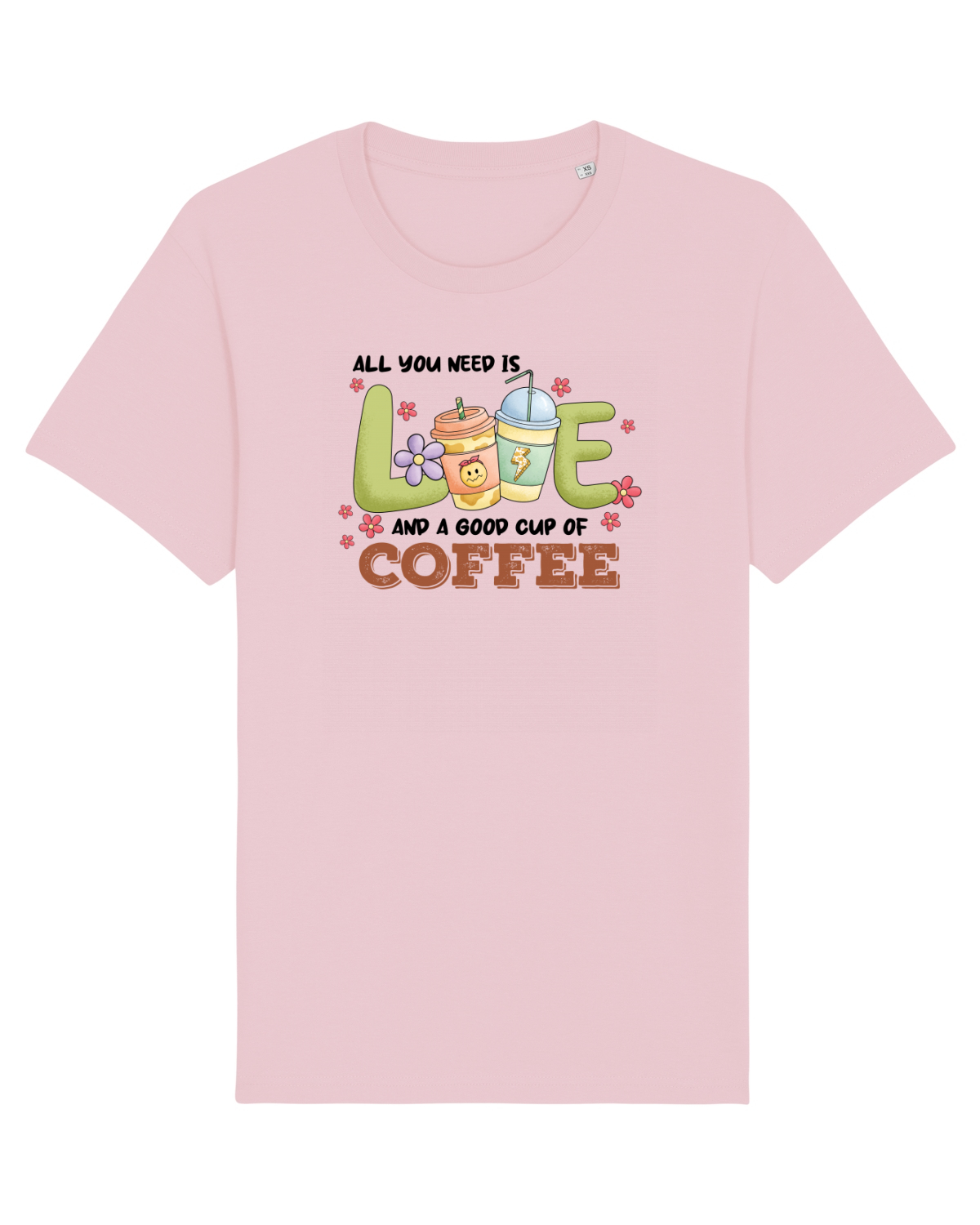Tricou mânecă scurtă Unisex Rocker Cotton Pink