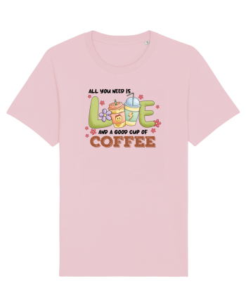 pentru mamele iubitoare de cafea - All you need is love and coffee Cotton Pink