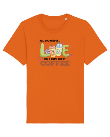 pentru mamele iubitoare de cafea - All you need is love and coffee Bright Orange