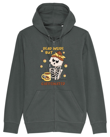 pentru mamele iubitoare de cafea - Dead inside but caffeinated Anthracite
