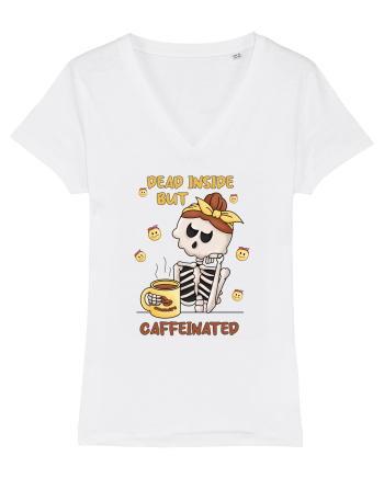 pentru mamele iubitoare de cafea - Dead inside but caffeinated White
