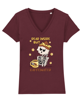 pentru mamele iubitoare de cafea - Dead inside but caffeinated Burgundy