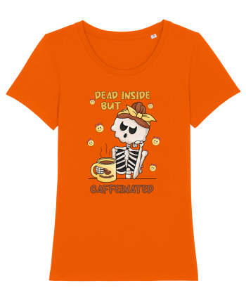 pentru mamele iubitoare de cafea - Dead inside but caffeinated Bright Orange