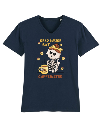 pentru mamele iubitoare de cafea - Dead inside but caffeinated French Navy